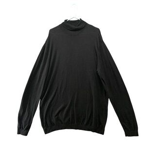 Asos Turtleneck Sweater Mens 3XL Long Black Lightweight Cotton